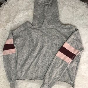 Abercrombie Super Soft Grey Hoodie with Stripes